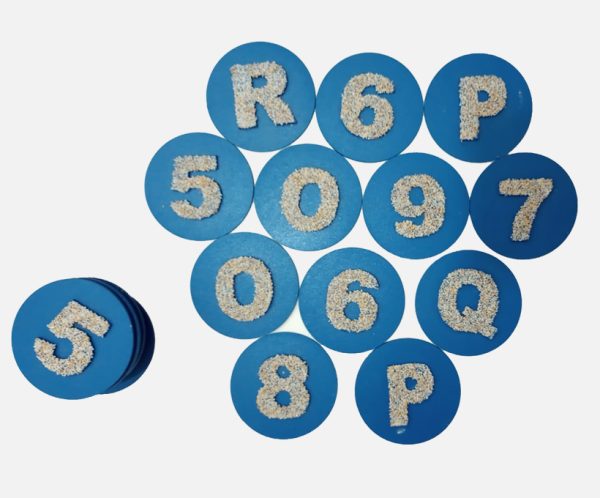 Números con texturas